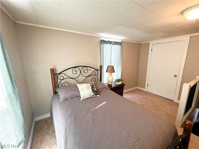unfurnished bedroom with light carpet