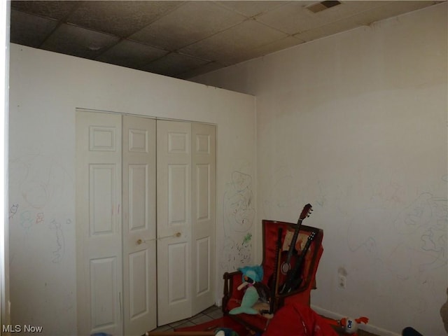 117A High St, Flushing, OH 43977 - bedroom with a closet and a paneled ceiling