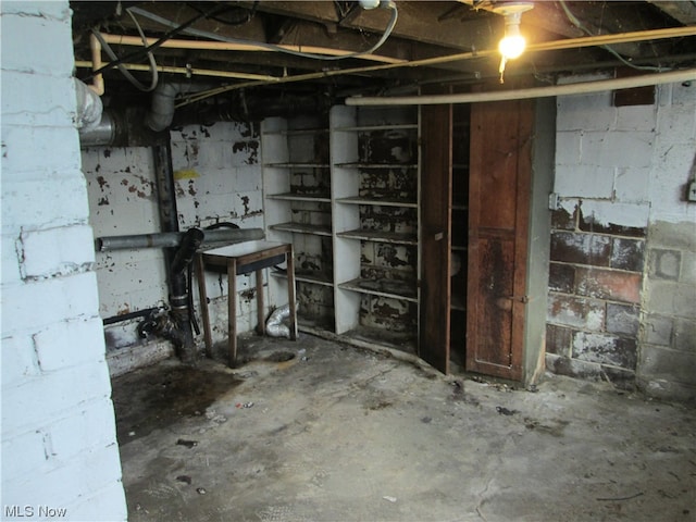 view of basement