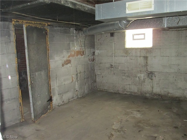 view of basement