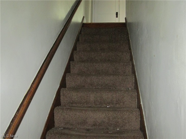 stairs with carpet floors