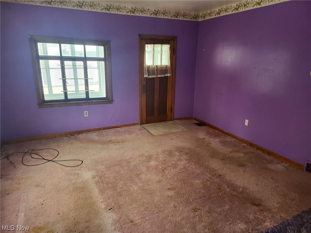 empty room with light carpet