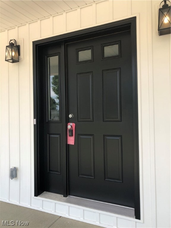 view of doorway to property