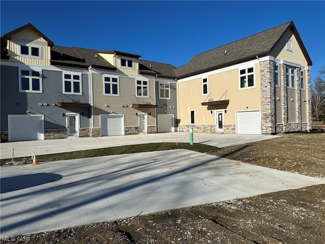 view of property featuring a garage