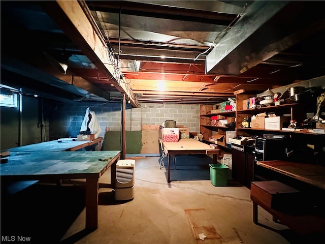 view of basement