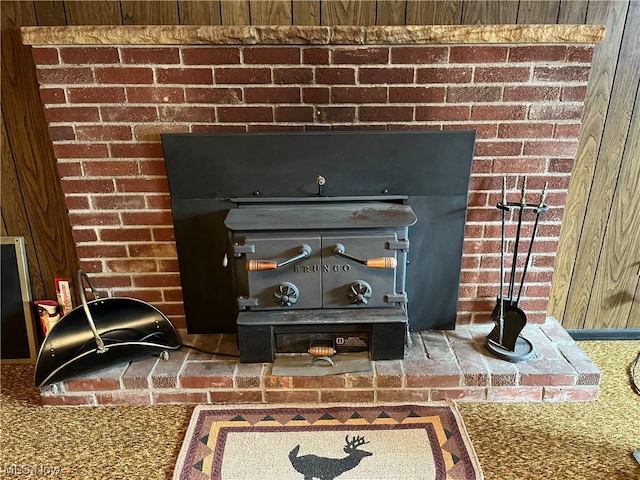 interior details with wood walls