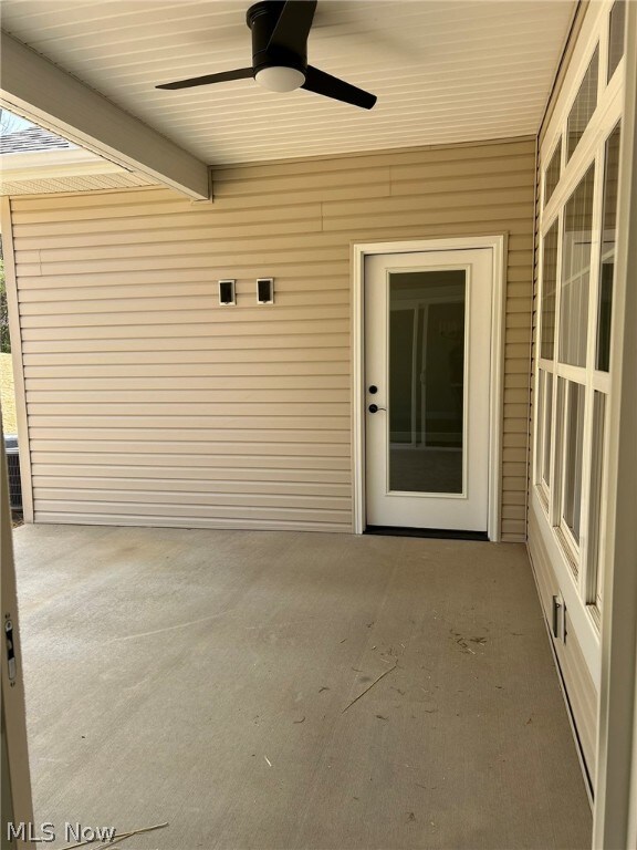 944 Queen Anne Dr NW, Massillon, OH 44647 - view of terrace with ceiling fan