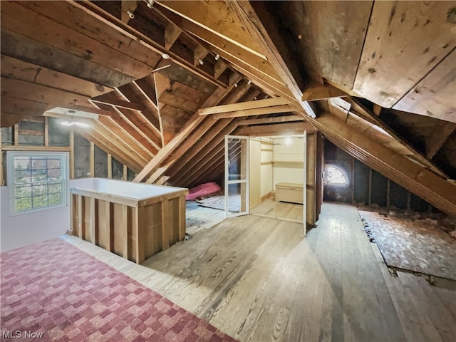 view of attic