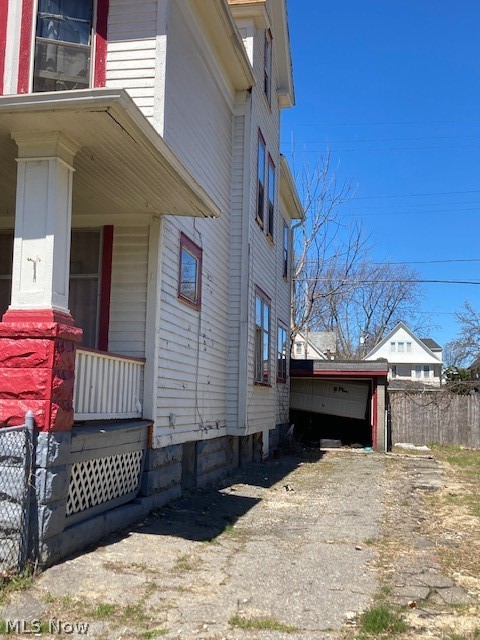 view of home's exterior featuring a garage