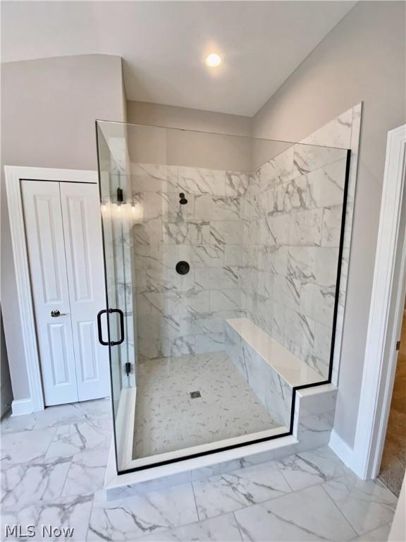 bathroom with walk in shower