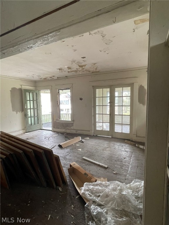 miscellaneous room featuring french doors