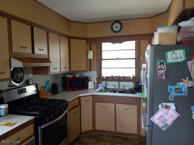 kitchen featuring appliances with stainless steel finishes and sink