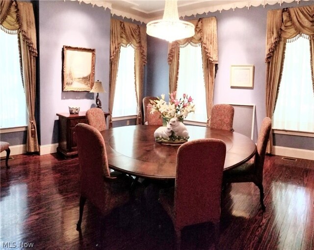 dining room featuring dark hardwood / wood-style floors