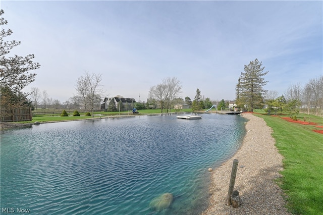 view of water feature