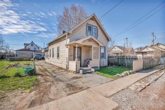 view of bungalow-style house