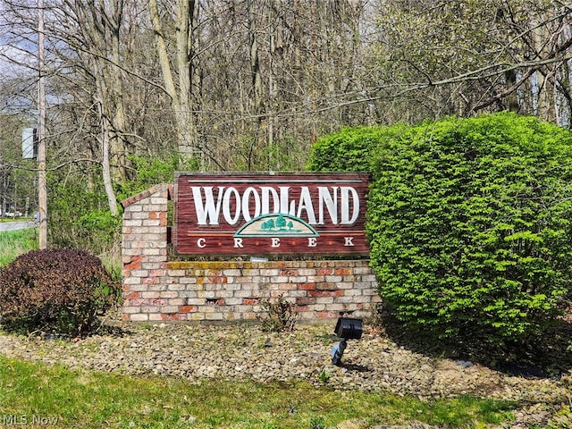 view of community sign