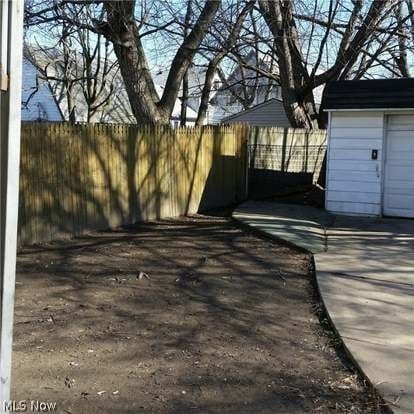 exterior space with a garage