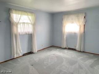 view of carpeted empty room