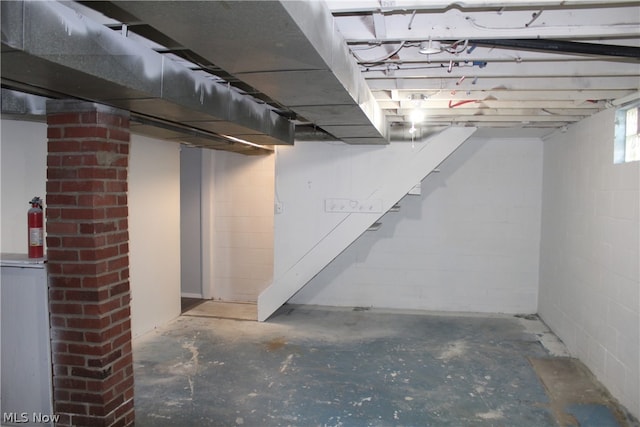 view of basement