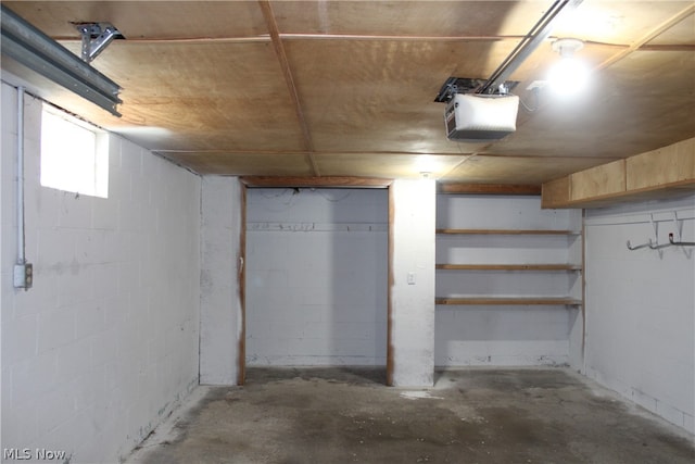 view of basement