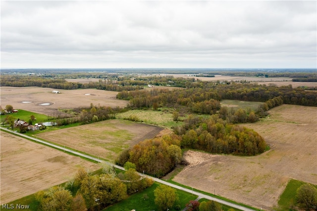 bird's eye view with a rural view