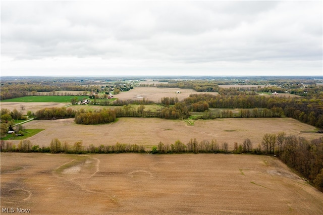 drone / aerial view featuring a rural view