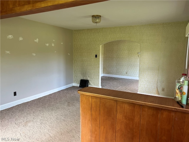 view of carpeted spare room