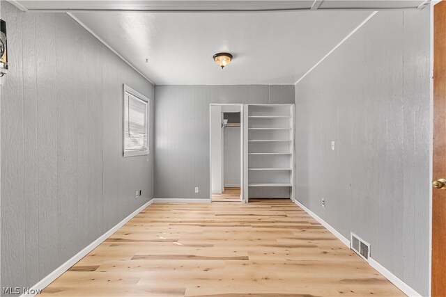 empty room featuring light wood-type flooring