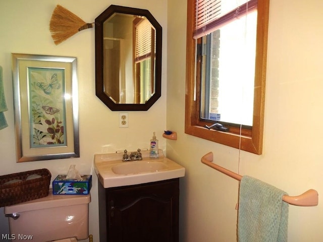 11421 Clay Rd, Newton, WV 25266 - bathroom featuring toilet, a wealth of natural light, and vanity