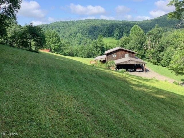 11421 Clay Rd, Newton, WV 25266 - birds eye view of property with a forest view