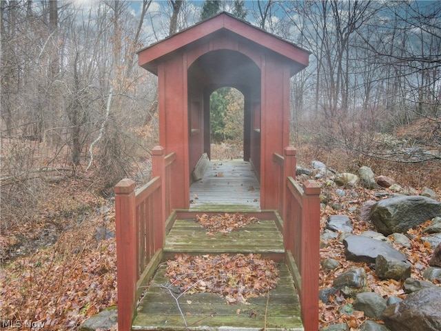 view of outdoor structure with a gazebo