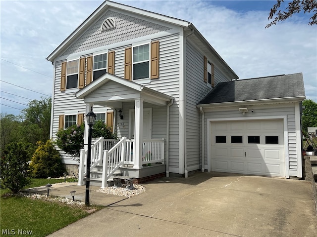 view of front of home featuring a garage