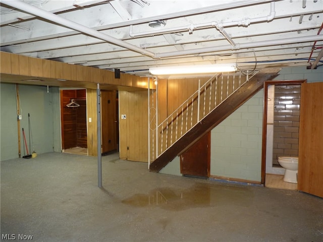 view of basement