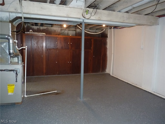 view of basement