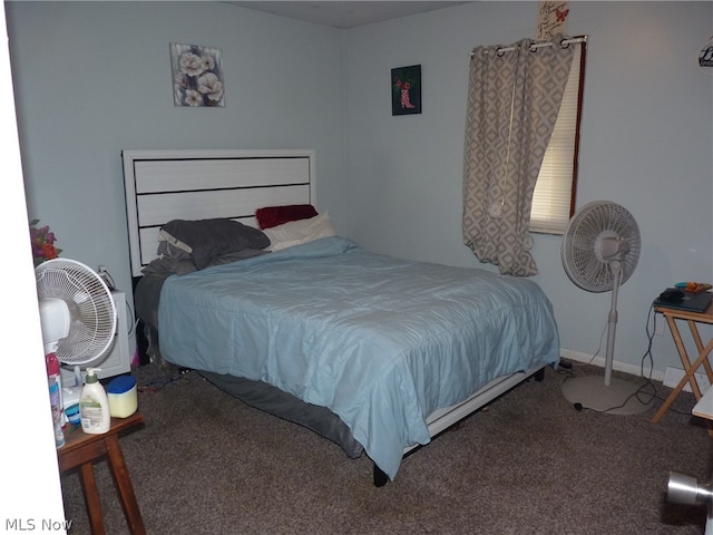 view of carpeted bedroom