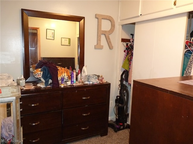 bedroom featuring carpet flooring