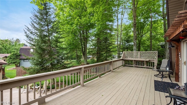 view of wooden terrace