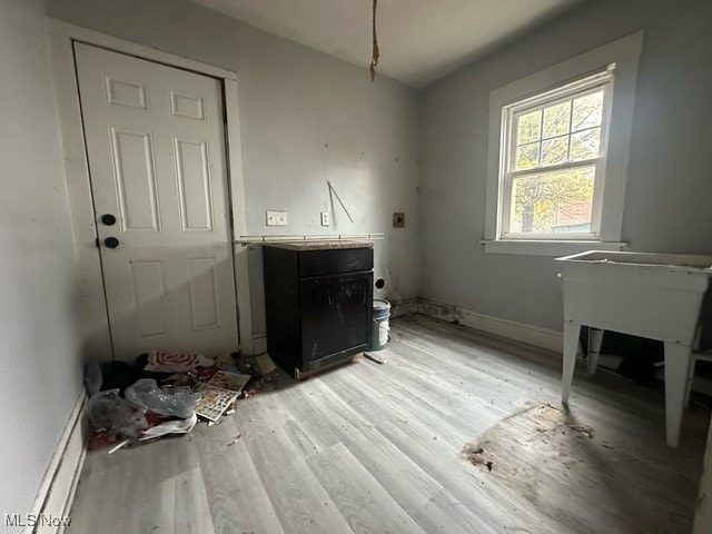 washroom featuring light hardwood / wood-style floors