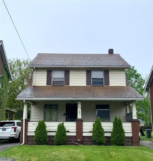 view of front of house featuring covered porch