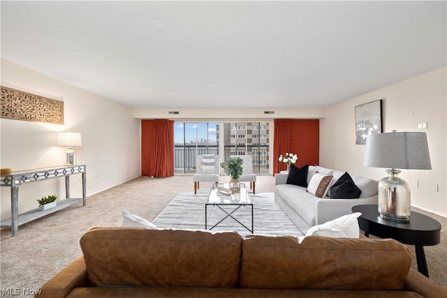 view of carpeted living room