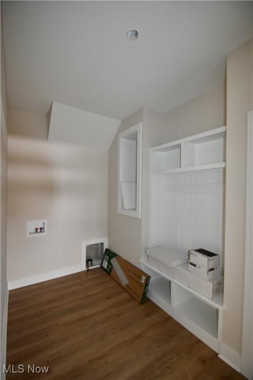 interior space featuring dark wood-type flooring