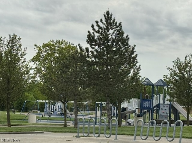 exterior space with a playground