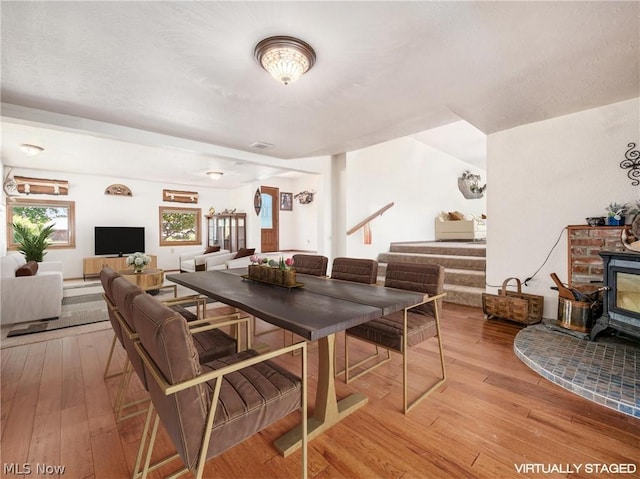 dining area featuring light hardwood / wood-style floors