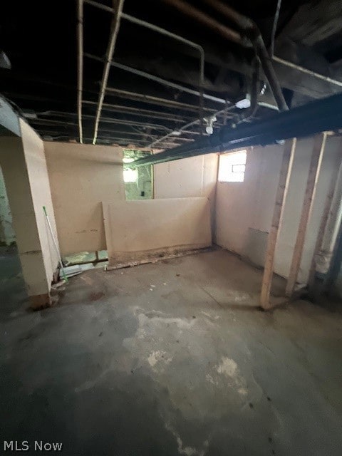 view of basement