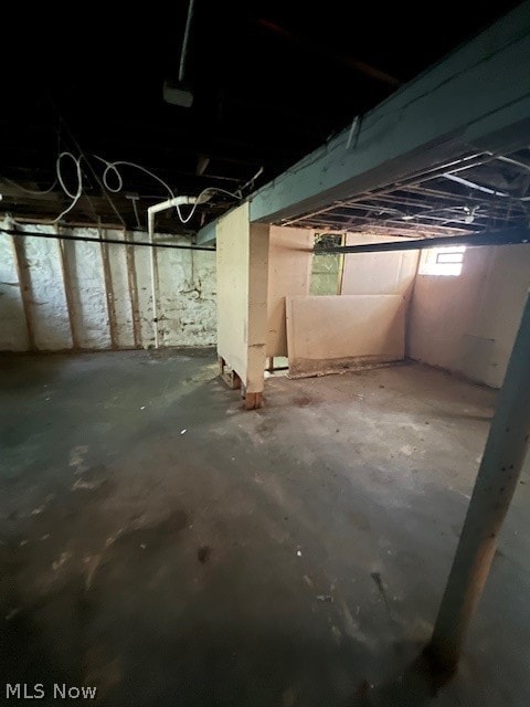 view of basement