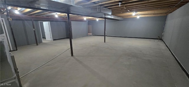 view of basement