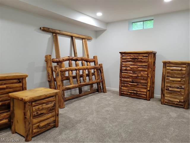 bedroom with carpet floors