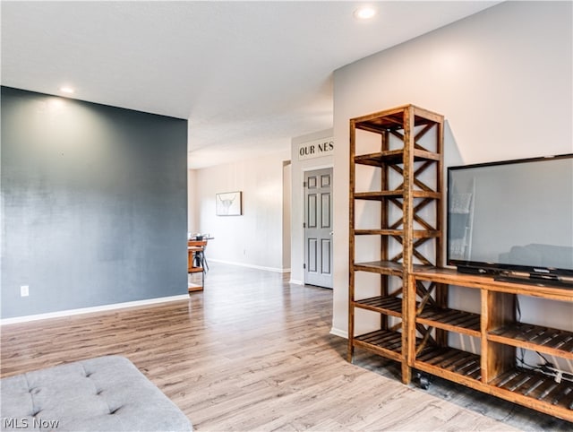 interior space with wood-type flooring