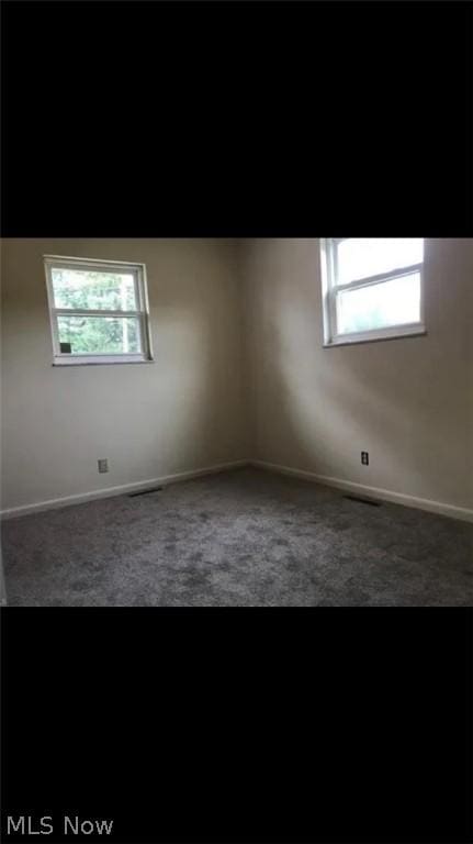 view of carpeted spare room