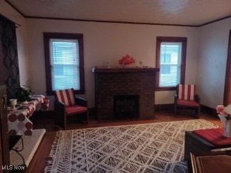 living room featuring hardwood / wood-style floors